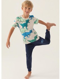Resim Rolypoly Roly Poly 3360 Dinosaur Erkek Çocuk Pijama Takımı 001 