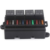 Resim Tf008-10 24v 4pin Röle Araba Rv Radyografi Ses Modifiye Elektromanyetik Sigorta Kutusu 
