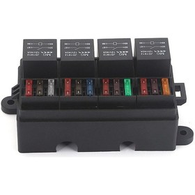 Resim Tf008-10 24v 4pin Röle Araba Rv Radyografi Ses Modifiye Elektromanyetik Sigorta Kutusu 
