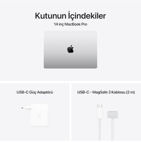 Resim Macbook Pro M4 Pro 24 GB 512 GB SSD 14.2" Mx2e3tu/a Gümüş Dizüstü Bilgisayar (Outlet) 