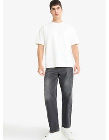 Resim Defacto Baggy Fit Normal Bel Geniş Paça Jean Pantolon G2621ax25aunm36 Antrasit 
