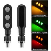 Resim 2 Adet Kc050 Motosiklet Led Dönüş Sinyali Çalışan Fren Lambası 