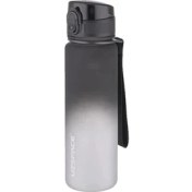 Resim Uzspace 500ML Soft Touch Çift Renk Motivasyon Tritan Su Matarası (Siyah-Beyaz) 