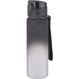 Resim Uzspace 500ML Soft Touch Çift Renk Motivasyon Tritan Su Matarası (Siyah-Beyaz) 
