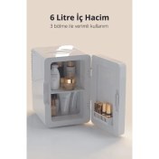 Resim KRF-2505 LED Işıklı Taşınabilir Soğuk - Sıcak Ayarlı Kozmetik Mini Buzdolabı 