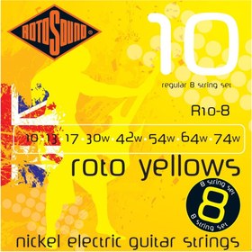 Resim Rotosound R10-8 Roto 8 Telli Elektro Gitar Teli (10-74) 