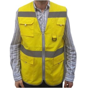 Resim FORMTEKS İşçi Çok Cepli Reflektörlü Alet Yeleği Sarı 