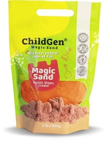 Resim ChildGen Refill Paket 907 GR Turuncu Doğal Kinetik Kum 