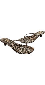 Resim Tkees Kadın Mini Topuk Parmak Arası Leopar Terlik 