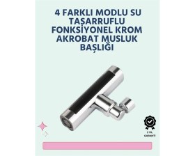 Resim Krom Kaplamalı Çok Fonksiyonlu Musluk Başlığı | Paslanmaz Malzeme Nemere 