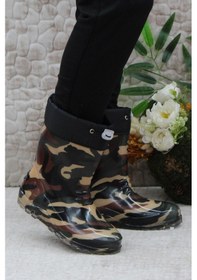 Resim Fort 7061 Haki Kamuflaj İçi Peluşlu Su Geçirmez Erkek Çocuk Kar Yağmur Çizmesi Haki 