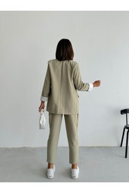 Resim Aec Prive Kadın Blazer Ceket Takım - Şık ve Rahat - HAKİ / L / Kadın / Kız 