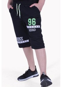 Resim Fyk Kids 3'lü Bronx 96 Squad Baskılı Fosfor Renkli Erkek Çocuk Füme-siyah-lacivert Kapri Çok Renkli 