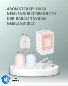 Resim shopwave 200 ml Tavşan Kulaklı Ultrasonik Hava Nemlendirici ve Gece Lambası 