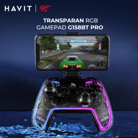 Resim Havit Gamenote G158BT Pro Transparan Rgb Gamepad Joystick (Android, Ios, Ps3, Ps4, Switch,pc Uyumlu) 