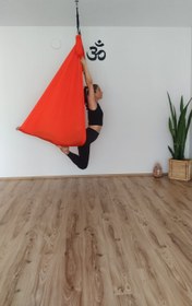 Resim SHINE 4,5MT X 1,70MT / ENİNE ESNEYEN İPEKSİ DOKULU YOGA HAMAK- MONTAJ SETİ DAHİLDİR - Fuşya 