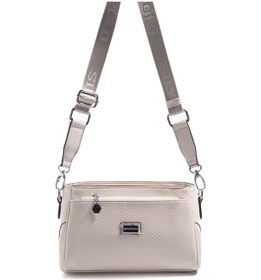 Resim Silver Polo Sp1273 Kadın Çapraz Çanta Petek Krem-bej 