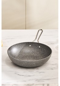 Resim Karaca Biogranit Salvador Wok Tava 28 Cm Gri 