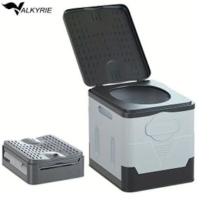 Resim Valkyrie Seyyar Portatif Tuvalet Katlanır Tekne Karavan Kamp Araba Tuvaleti 