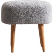 Resim Barel Yuvarlak 4 Ayaklı Çok Amaçlı Puf Gri Gri 