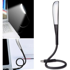 Resim USB Girişli 14 Ledli 3 Kademeli Dokunmatik Masa/kitap Okuma Lambası Ledi Siyah (2818) 