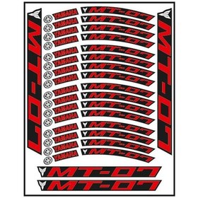 Resim Yamaha Mt-07 Kırmızı Baskı Jant Şeridi 