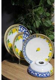 Resim Konyax 24 Parça Yemek Takımı 6 Kişilik Lemone Çok Renkli 