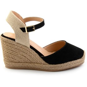 Resim Bambi Siyah Leather Kadın Dolgu Topuklu Ayakkabı K01718002302 