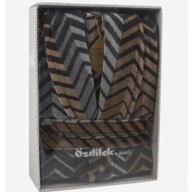 Resim Özdilek Hawai Eclectic Kadife Şal Yaka Bornoz L Beden 334196 Kahverengi 