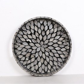 Resim Pure Sedef 30 X3,5 Cm. Black Sedefli Mozaik Tepsi Mix 