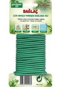 Resim Gardener 3010 Bağlaç Çok Amaçlı Yumuşak Bağlama Teli - 3Mm - 8Mt. 