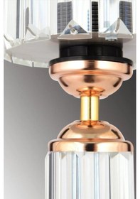 Resim İstanbul Avize Kristal Taşlı Gold Kasalı Y-12 Gold Taş Kafalı Abajur 