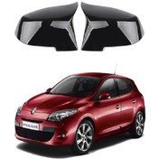 Resim X POWER TUNİNG Renault Megane 3 2008-2016 Uyumlu Batman Parlak Siyah Ayna Kapağı 