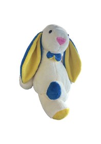 Resim Uyku Arkadaşım Papyonlu Uzun Kulak Bunny Peluş Tavşan Lacivert 