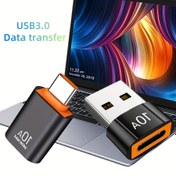 Resim 10A Hızlı Şarj OTG Adaptörü, USB-C'den USB 3.0 Dişi Dönüştürücü, MacBook, Laptop, Mi, 20-30W Giriş/Çıkış Gücü, Pil Gerektirmez, Veri Transferi, Metal Yüzey, Mat Kaplama, Laptop Şarj Çözümü | USB3.0 Adaptörü | Dayanıklı Plastik Kasa, USB Şarj Kablosu 