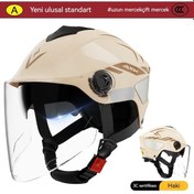 Resim Xinxin Uzun Vizör Dört Mevsim Güneş Korumalı Kask Haki 