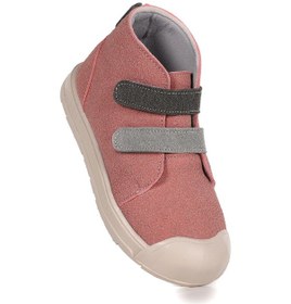 Resim Kiko Kids Mufasa İlk Adım Cırtlı Kız Bebek Günlük Bot Ayakkabı Pudra - Gri Pudra - Gri Gri - Pudra 