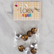 Resim Loren Crafts kahverengi 8 li düğme - 208 