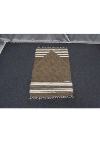 Resim Zehra Abla Halı Yeni El Dokuma Namazlık Seccade Tiftik Yün Siirt Battaniyesi Kilim 5786 