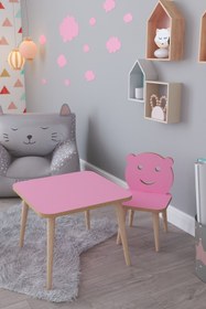 Resim Remaks Buğlem Yaz Sil Yüzey Çocuk Masa Sandalye Takımı 1 Aktivite Oyun Masası 1 Sandalye - Pembe 