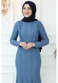Resim Amine Hüma Belin Abiye İndigo İndigo 