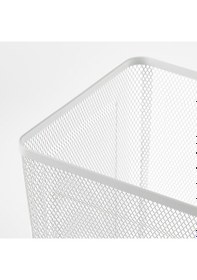 Resim Çöp Kovası 35x28 Cm Çelik Çöp Kutusu Atık Kağıt Sepeti Beyaz 