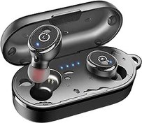 Resim TOZO T10 Bluetooth 5.3 kablosuz kulaklık, kablosuz şarj kılıfı, IPX8 su geçirmez stereo kulaklık, kulak içi entegre mikrofon kulaklık, birinci sınıf ses, derin baslı, spor için 