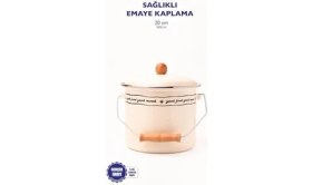 Resim Renklimestore Ahşap Detaylı Yoğurt/bakliyat BAKRACI(20CM-3 Litre-Tüm Ocaklarla Uyumlu) 