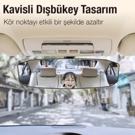 Resim Coofbe Dışbükey Geniş Açılı Araç Dikiz Aynası Kör Nokta Azaltıcı Ultra Şeffaf Ayna Geniş Açılı Dikiz Aynası 