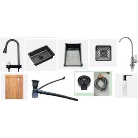 Resim Paslanmaz Krom Teknolojik Eviye Seti 3 Fonskiyonlu Eviye Batarya Krom 