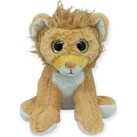 Resim Peluş Cam Gözlü Hayvanlar 25 Cm - Aslan 