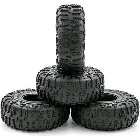 Resim Novahub Trx4 Scx10 90046 90047 Cc01 İçin 1/10 Ölçekli Rc Araç 4 Adet Kauçuk Lastik Seti 