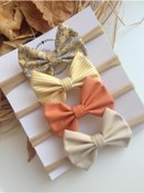Resim Kız Bebek Sarı Bandana Seti Dörtlü tarçın sarı çiçekli kapiçino 