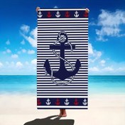 Resim 1 adet 70.0 x 140.0 cm Okyanus İlhamlı Plaj Havlusu Süper Yumuşak ve Makinede Yıkanabilir Modern Tasarım Piknik, Yoga ve Plaj Günleri için Mükemmel Şık ve Çok Yönlü Kum Geçirmez Plaj Battaniyesi için Dış Mekan Maceraları 